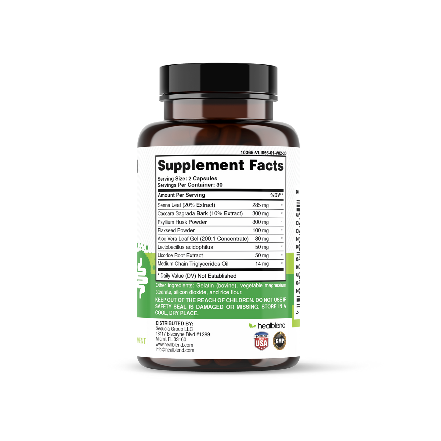 Healblend 15 Day Cleanse Detox Supplement, Natural Colon Cleanser with Senna, Cascara Sagrada, Aloe Vera & Probiotics for Bloating Relief, 30 Capsules