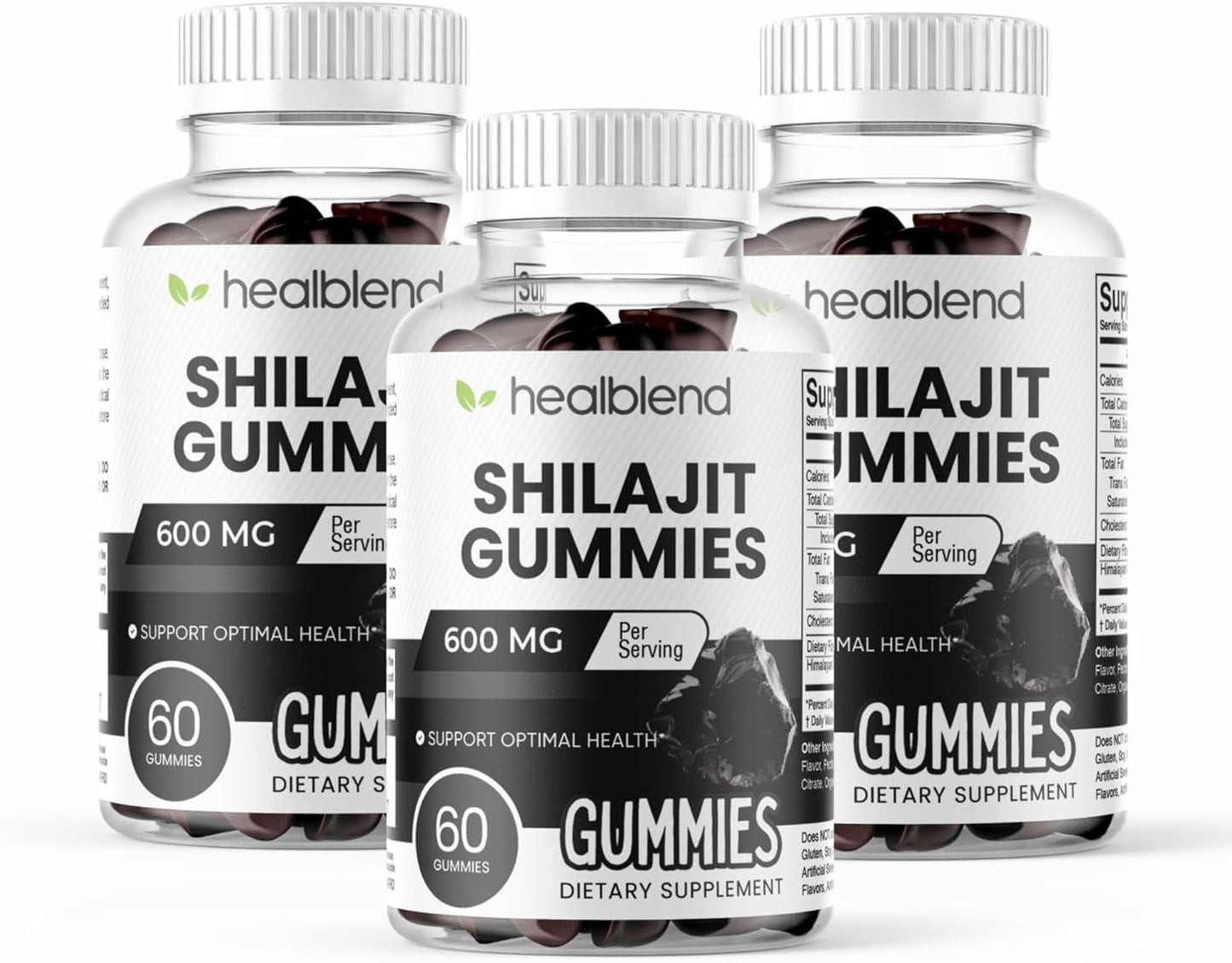 Organic Himalayan Shilajit Gummies 600mg - Optimal Health, Energy & Immunity Support for Men & Women, Natural Fruit Flavor - 60 Gummy