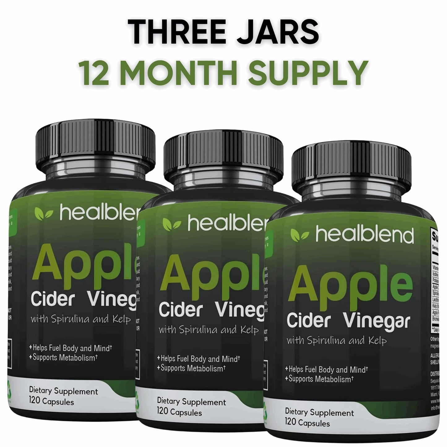 Apple Cider Vinegar with Spirulina and Kelp - Healblend