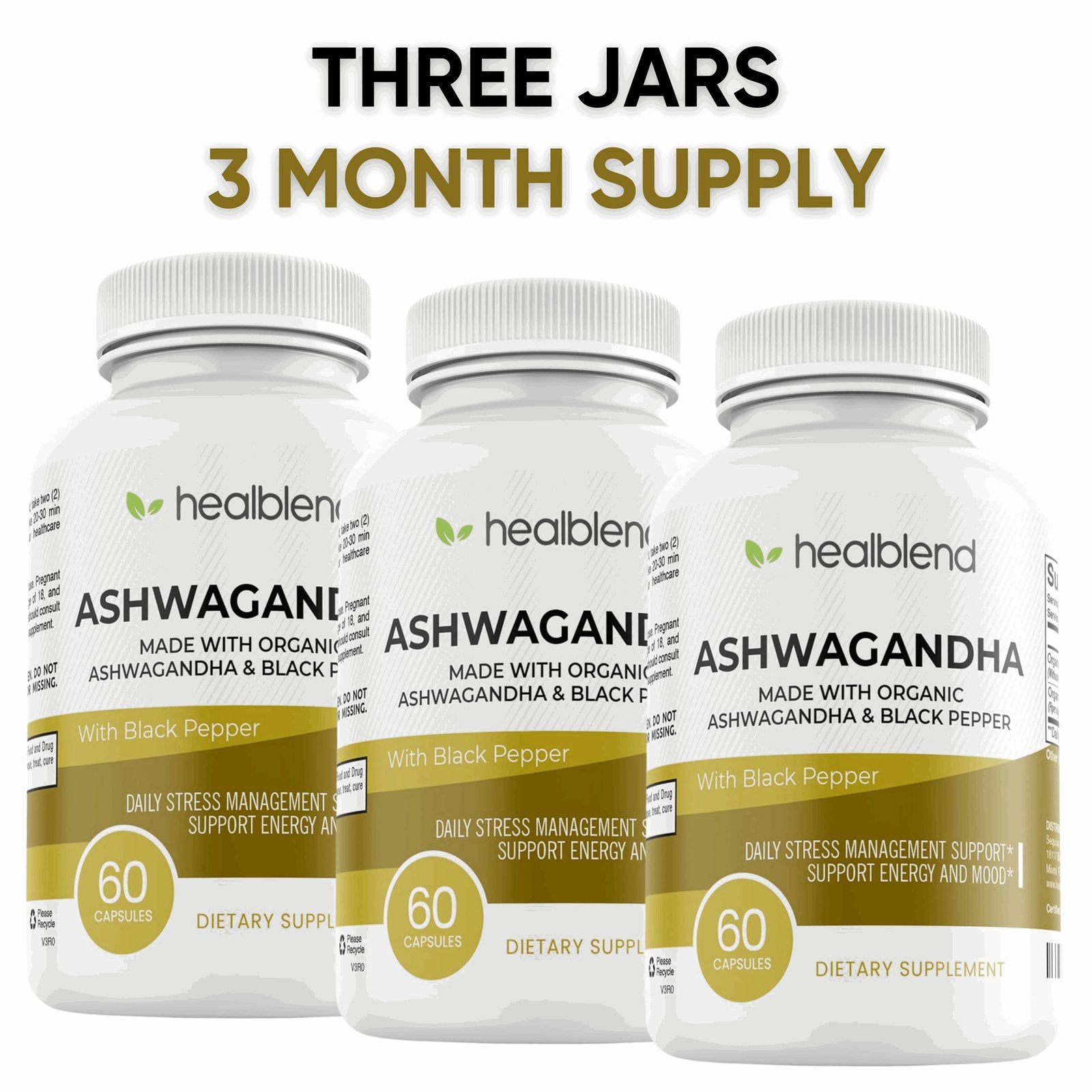 Ashwagandha & Black Pepper Capsules - Healblend