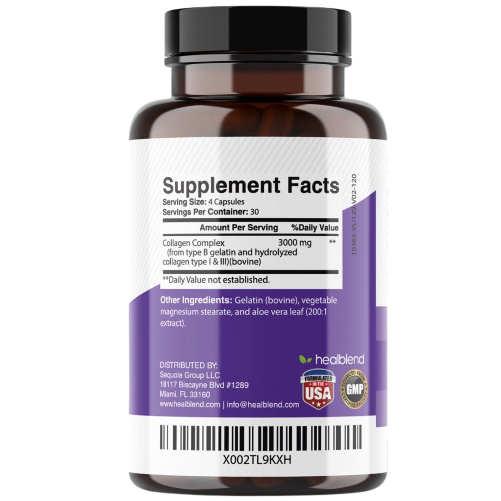 Collagen Complex - 3000 mg. Type I & III - Healblend