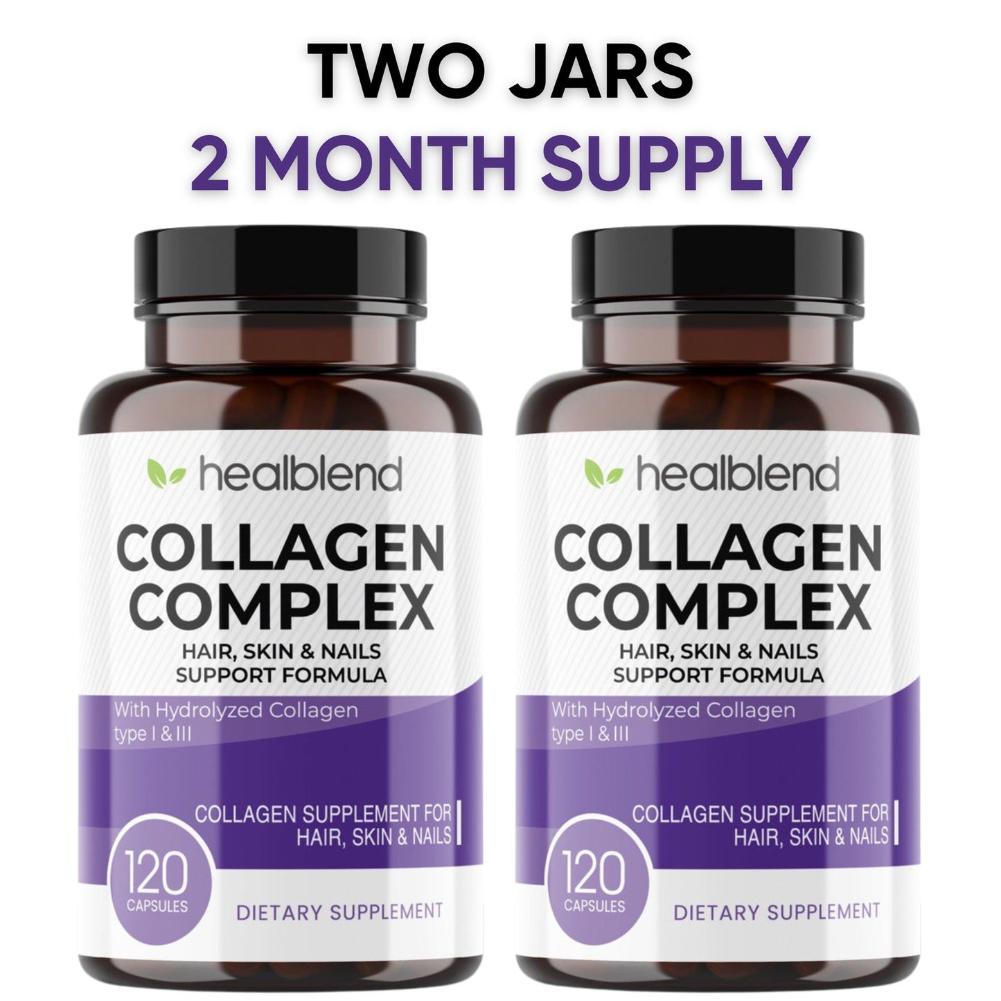 Collagen Complex - 3000 mg. Type I & III - Healblend