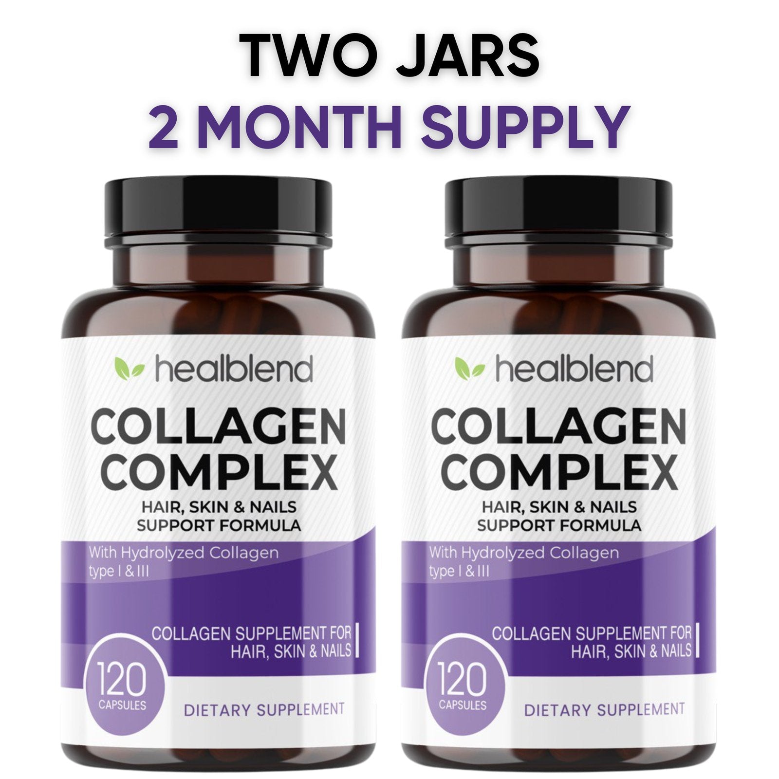Collagen Complex - 3000 mg. Type I & III - Healblend