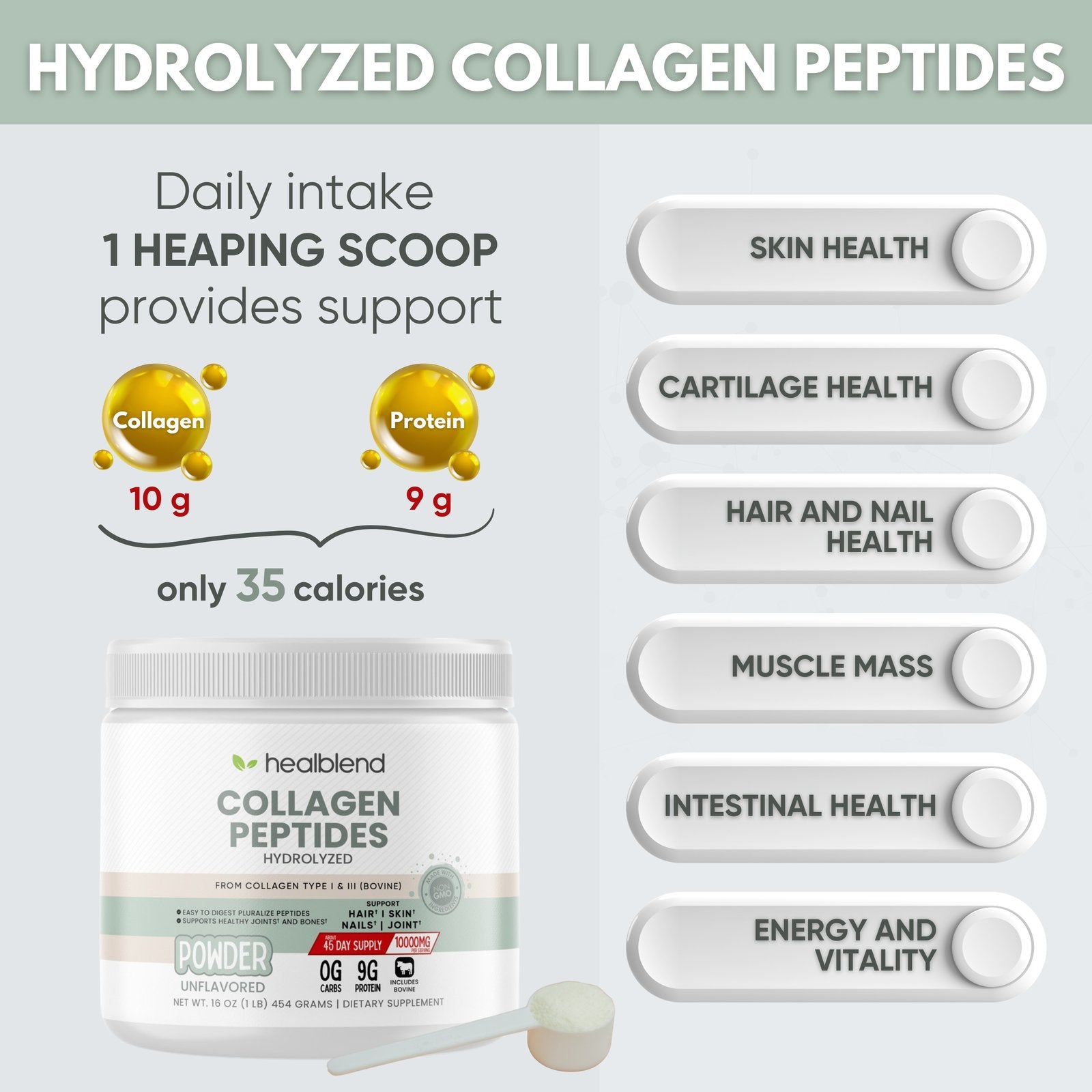 Collagen Keto Peptide Powder - Healblend