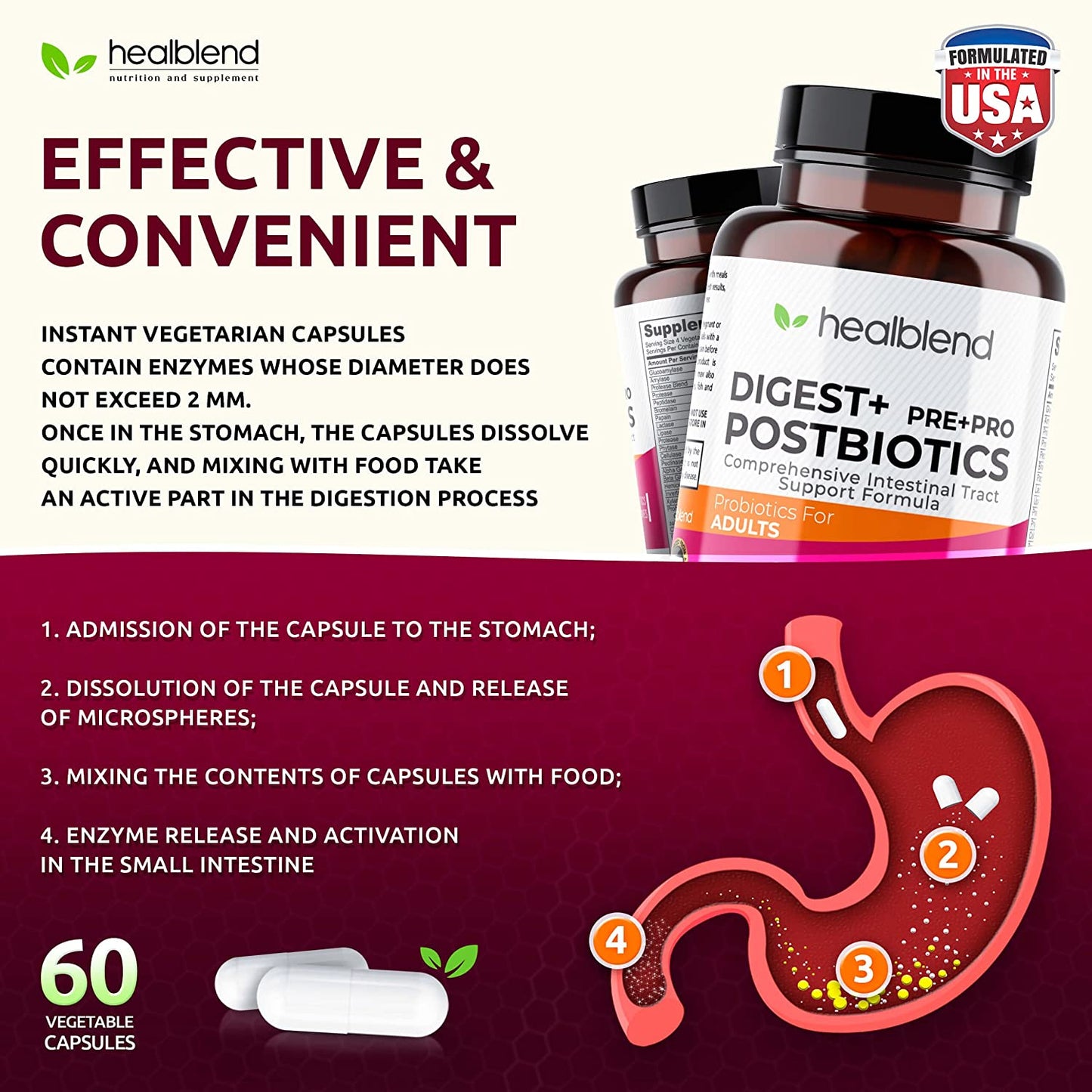 Digest Pre - Pro - Postbiotics 3 in 1 - Healblend