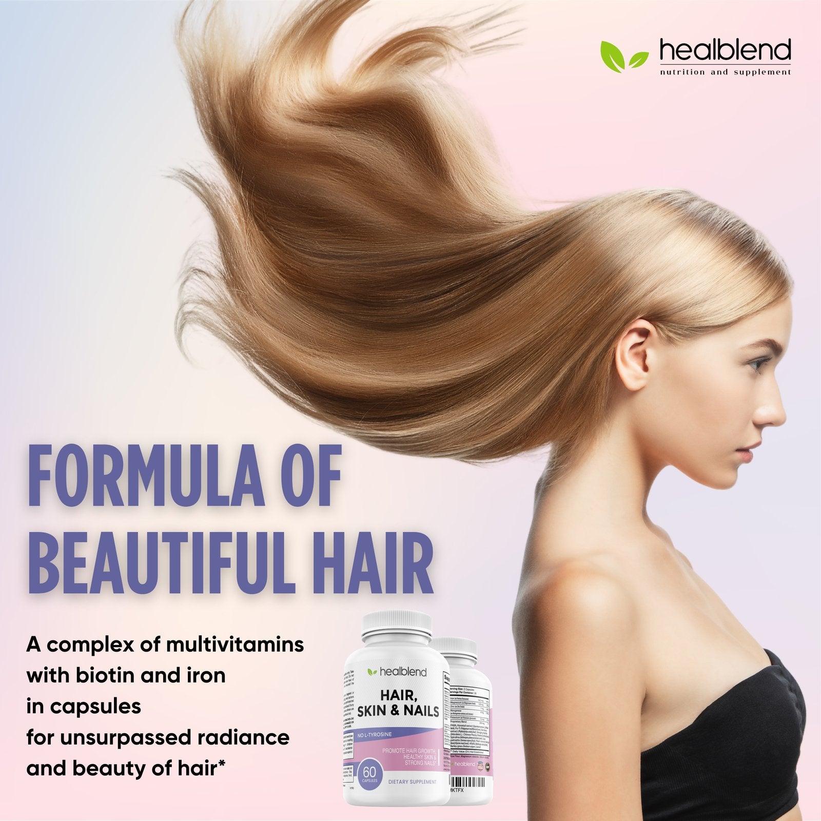 Hair Skin and Nails Vitamins - Healblend