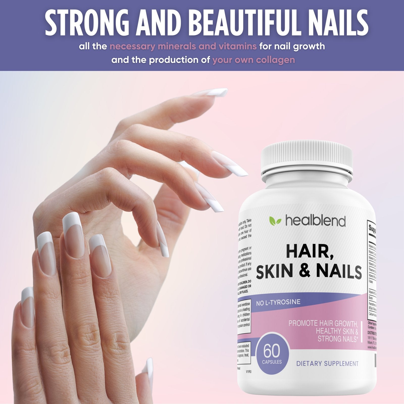 Hair Skin and Nails Vitamins - Healblend