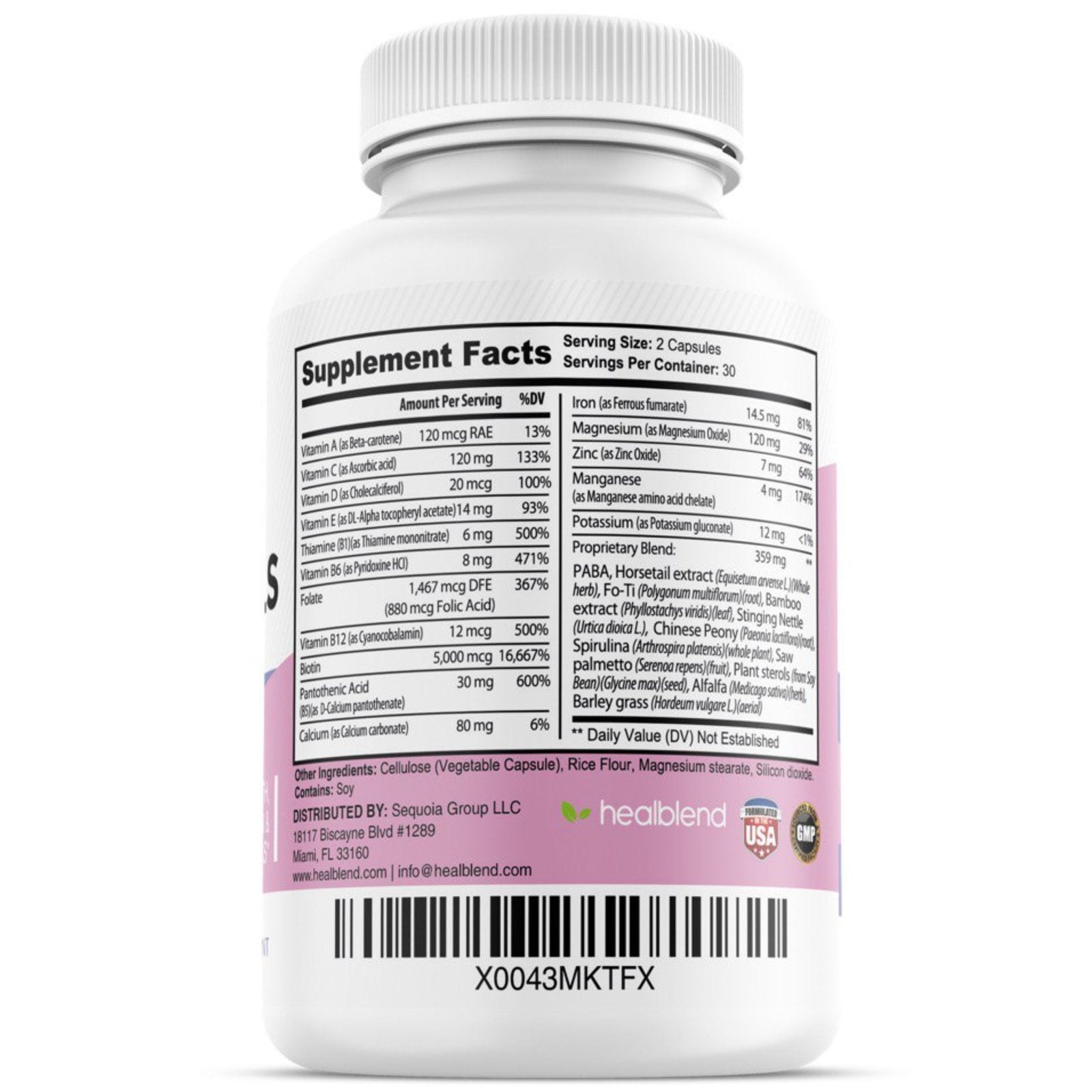 Hair Skin and Nails Vitamins - Healblend