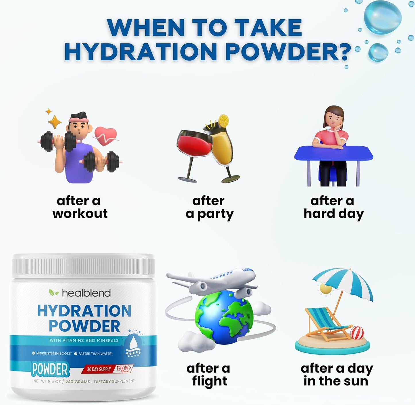 Hydration Powder with vitamins and minerals - Healblend