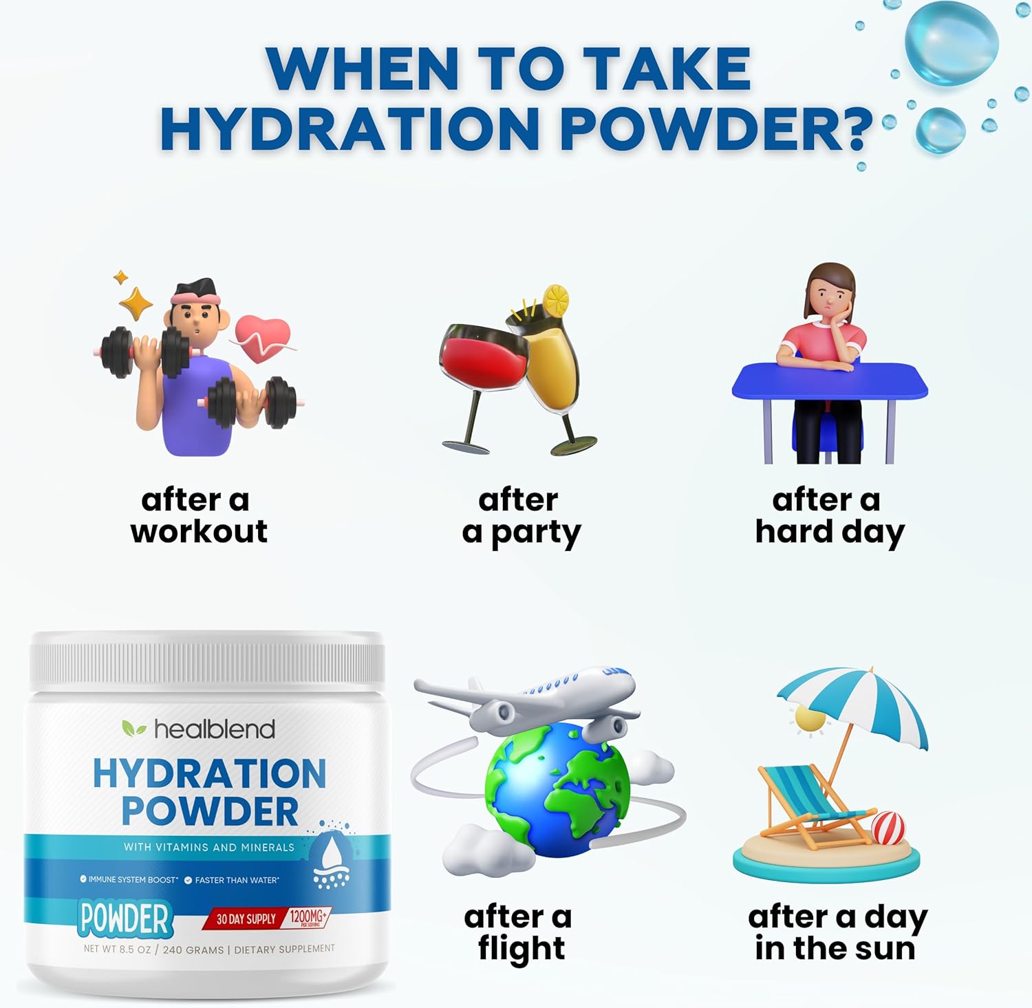 Hydration Powder with vitamins and minerals - Healblend