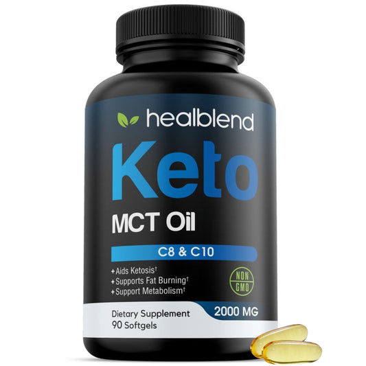 Keto MCT Oil - 2000mg for Ketosis Diet, Exogenous Ketones - Healblend