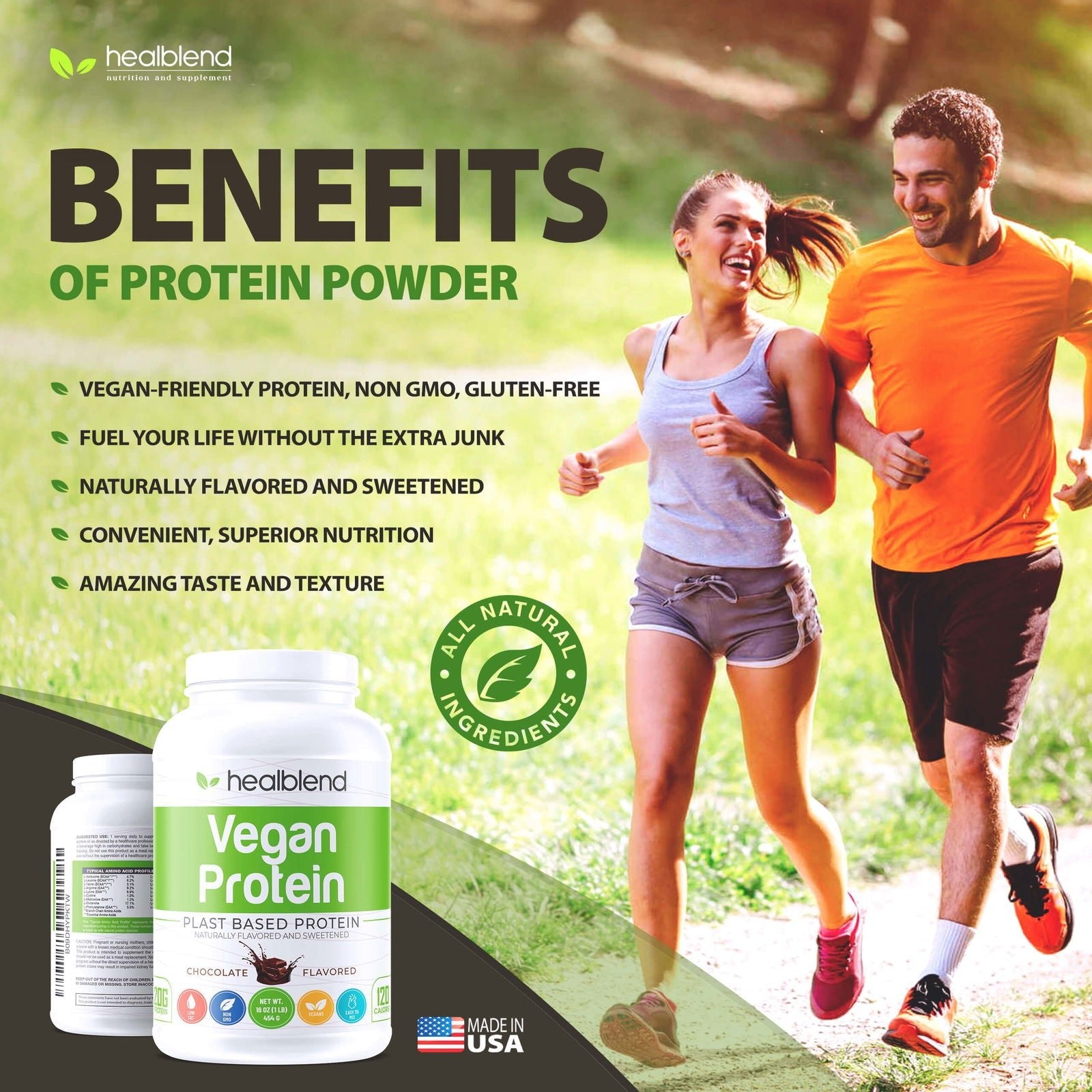 Plant - Based Protein Powder Vegan - Healblend