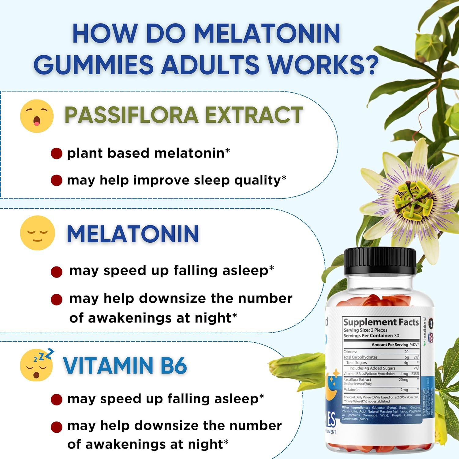 Sleep Well Gummies with Melatonin 2mg - Healblend