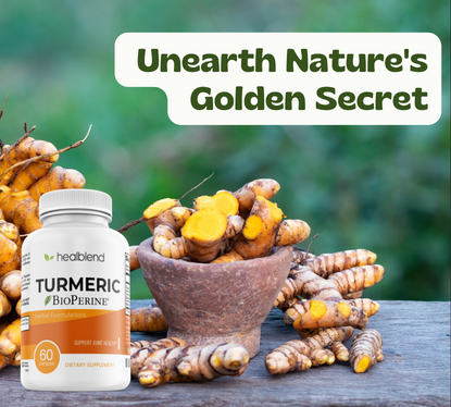 Unearth Nature's Golden Secret: Healblend's Organic Turmeric with BioPerine®