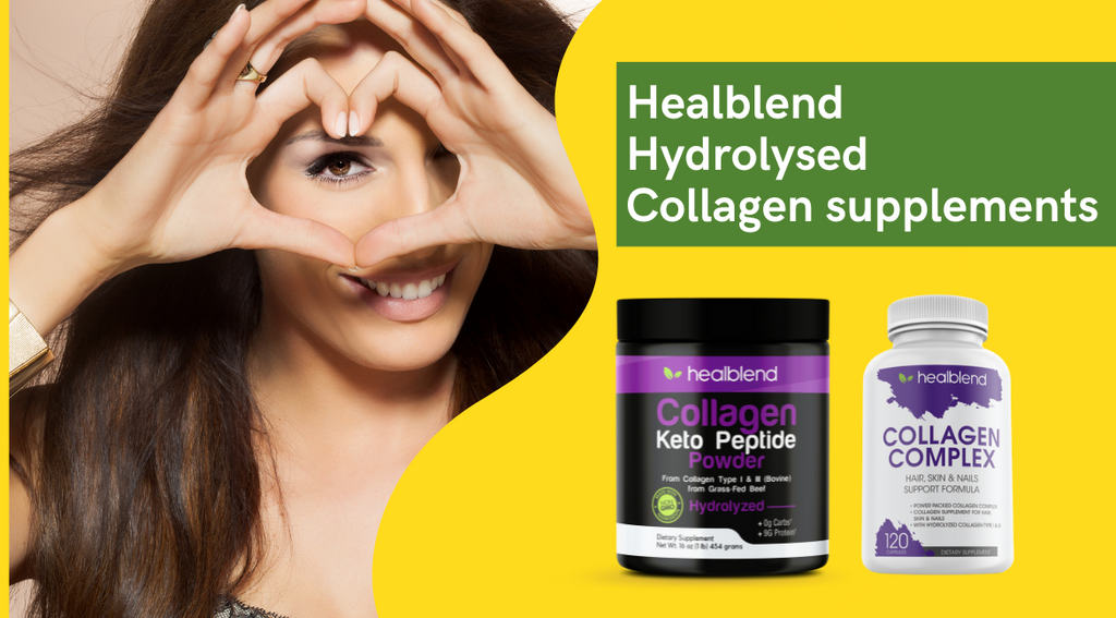 Treat your collagen deficiency using Healblend unisex Hydrolysed Collagen supplements