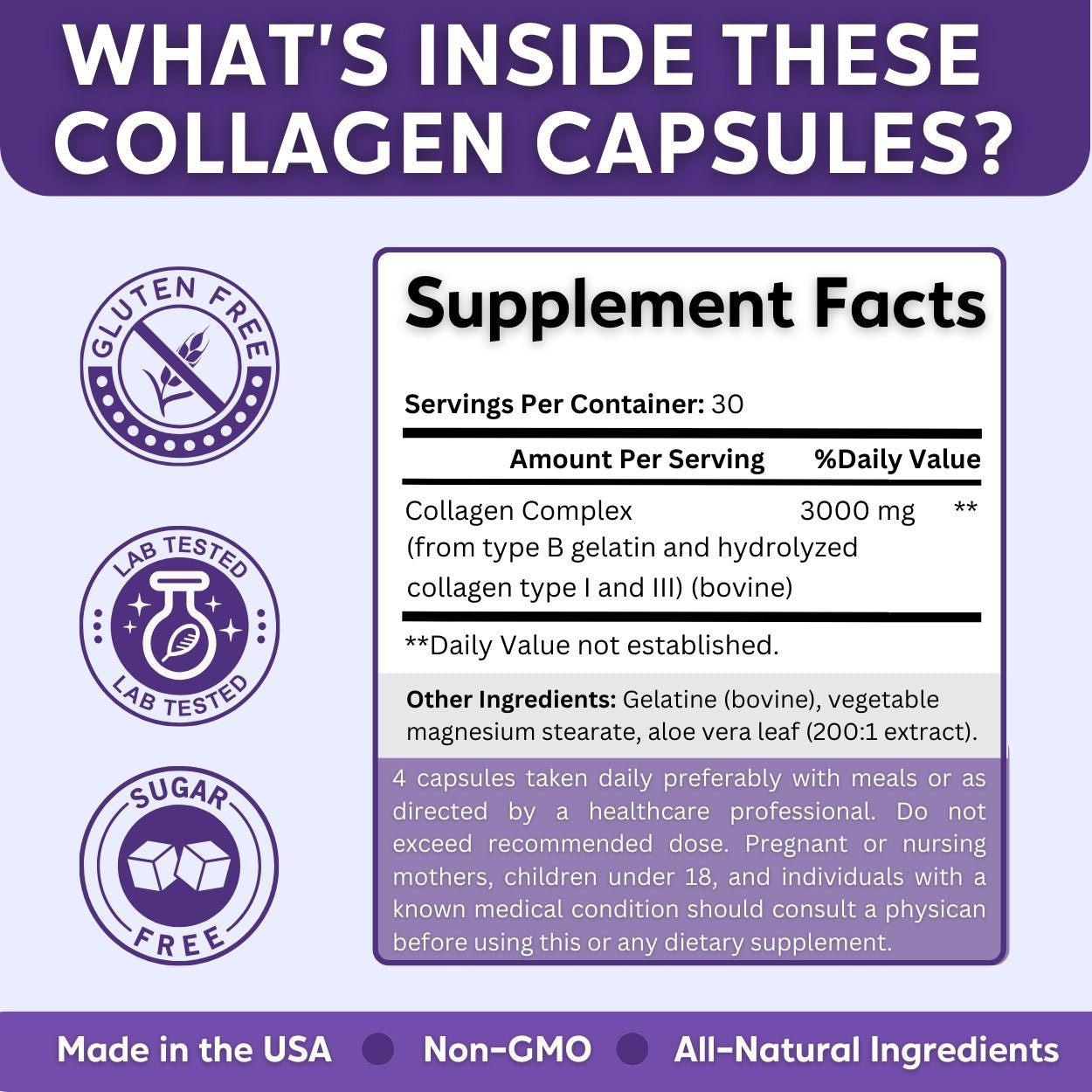 Collagen Complex - 3000 mg. Type I & III - Healblend