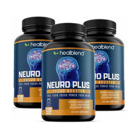 Neuro Plus Focus Booster - Advanced Brain Support Supplement with Vitamin B6, B12 - Improves Memory, Concentration & Cognitive Function – 120 Capsules