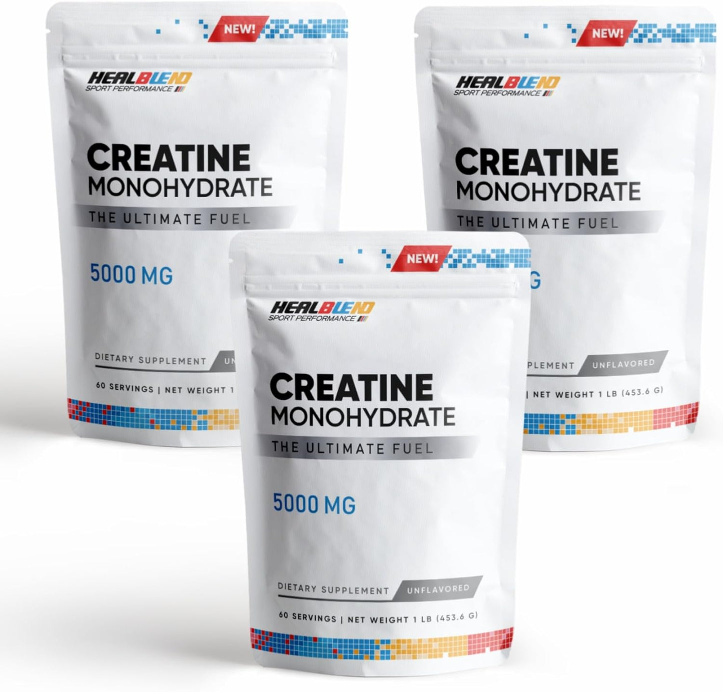 Creatine Monohydrate Powder 5000mg - Unflavored Micronized Creatine for Muscle Gain, Improve Performance & Pre-Workout Recovery - 60 Servings