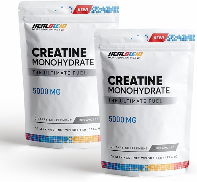Creatine Monohydrate Powder 5000mg - Unflavored Micronized Creatine for Muscle Gain, Improve Performance & Pre-Workout Recovery - 60 Servings