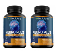 Neuro Plus Focus Booster - Advanced Brain Support Supplement with Vitamin B6, B12 - Improves Memory, Concentration & Cognitive Function – 120 Capsules
