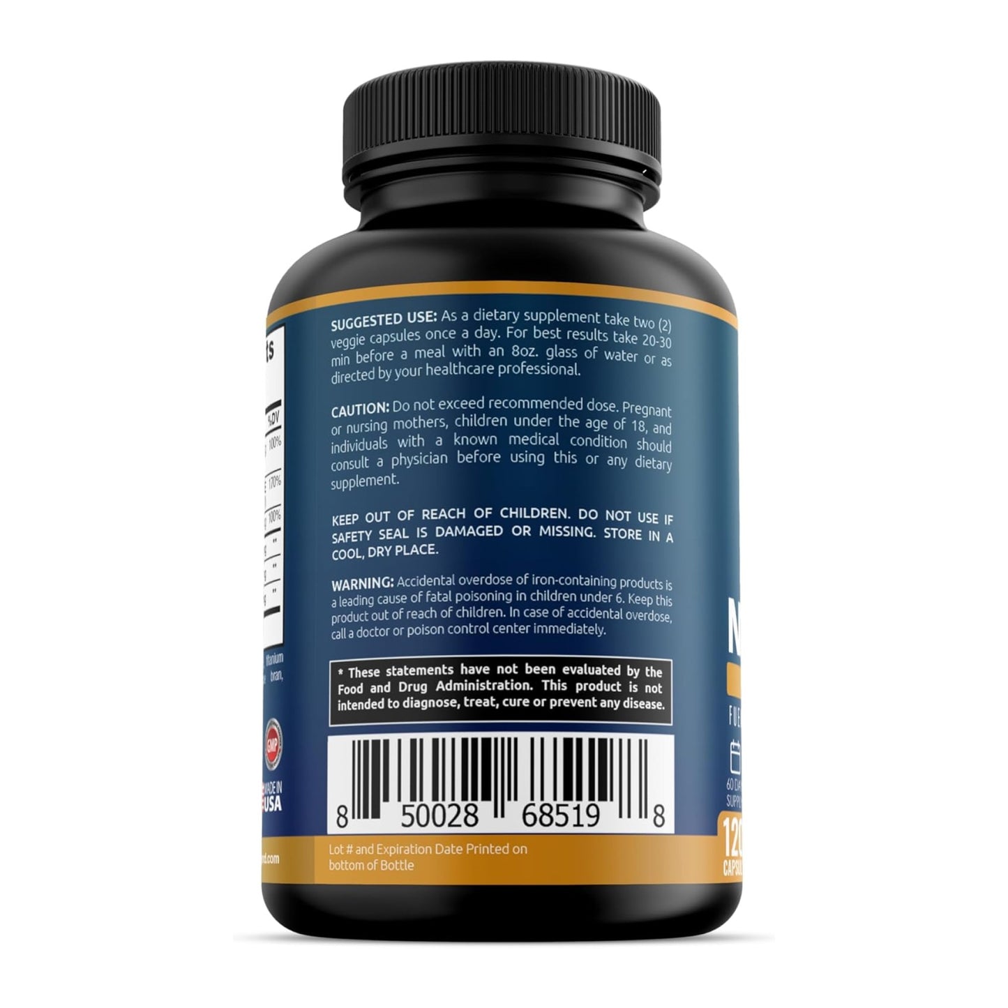 Neuro Plus Focus Booster - Advanced Brain Support Supplement with Vitamin B6, B12 - Improves Memory, Concentration & Cognitive Function – 120 Capsules