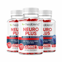 Neuro Plus Brain Booster Gummies – Focus, Memory & Clarity Support with Vitamin B12, Folate, B6, Phosphatidylserine – Strawberry Flavor – 60ct