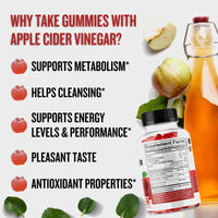 Apple Cider Vinegar Gummy Vitamins 1000MG Per Serving - Healblend