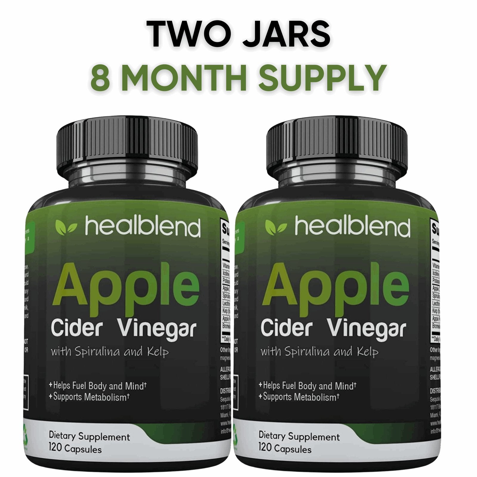 Apple Cider Vinegar with Spirulina and Kelp - Healblend