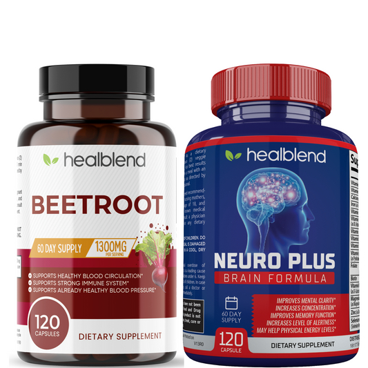 BeetRoot Capsules & Neuro Brain Pills - Healblend - #tag4#