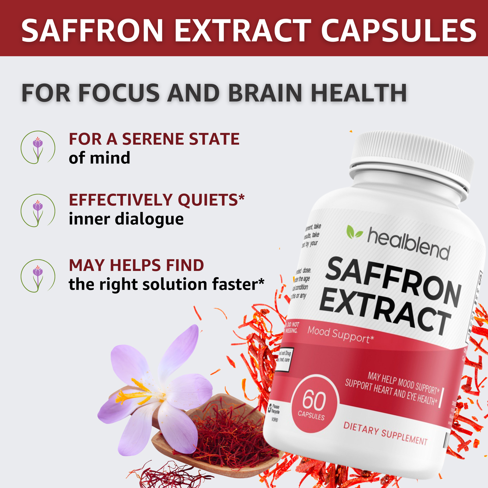 Brain Booster & Saffron Extract - Healblend - #tag4#