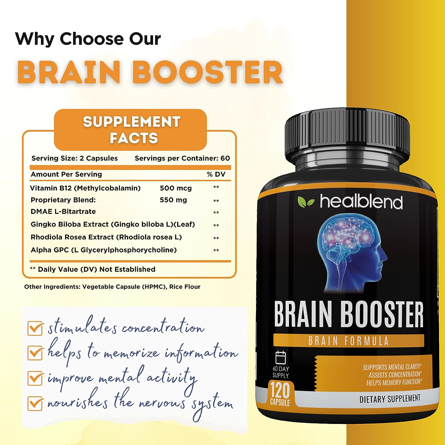 Brain Booster Supplement - Healblend