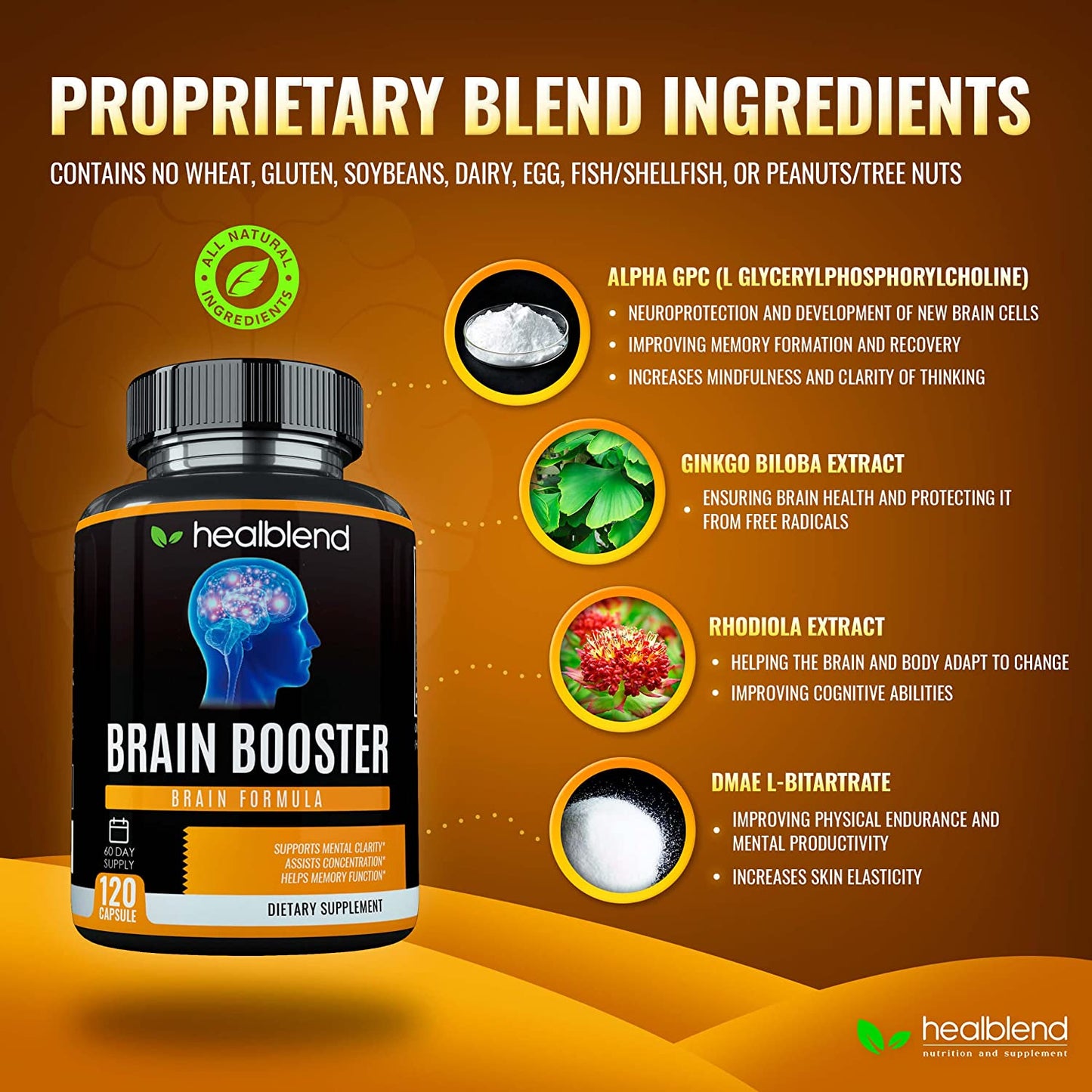 Brain Booster Supplement - Healblend