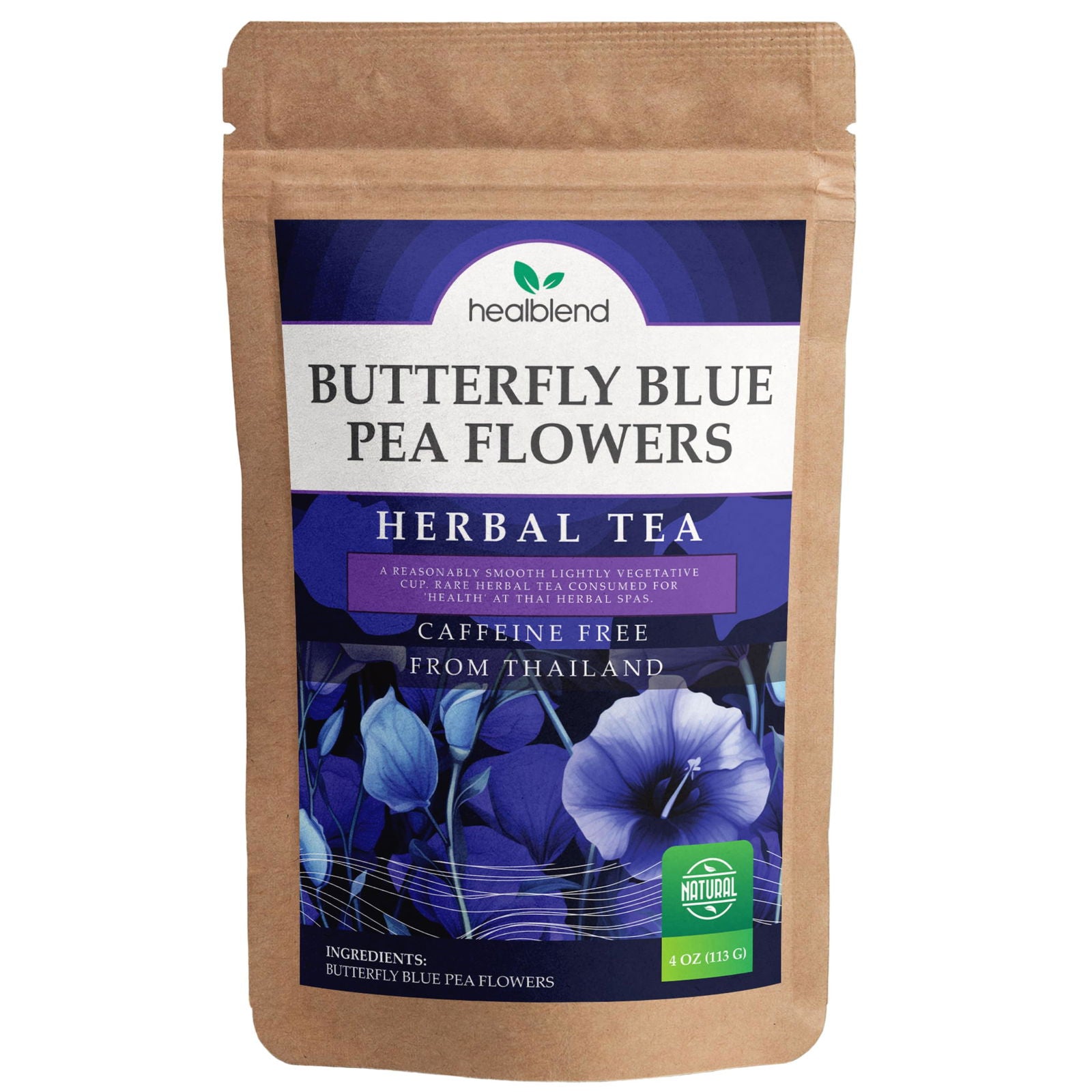 Butterfly Blue Pea Flowers Herbal Tea - Healblend - #tag4#
