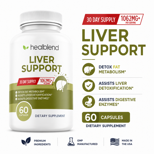 Natural Liver Support - Milk Thistle & Zinc Supplement - Helps Detox and Cleanse The Liver, Supports Digestive Health and Detoxification - 60 Capsules