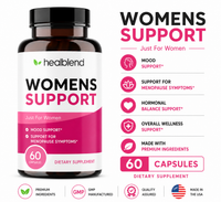 Women’s Support Supplement for Hot Flashes, Night Sweats, Symptoms of Perimenopause and Menopause, Promote Healthy Mood - 60 Capsules