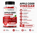 Apple Cider Vinegar 1000mg Gummies - Advanced Weight Loss, Metabolism Booster, Antioxidant Support Supplement with Vitamin B12 - 60 Gummies