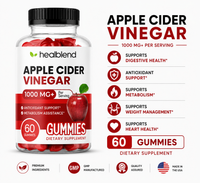 Apple Cider Vinegar 1000mg Gummies - Advanced Weight Loss, Metabolism Booster, Antioxidant Support Supplement with Vitamin B12 - 60 Gummies