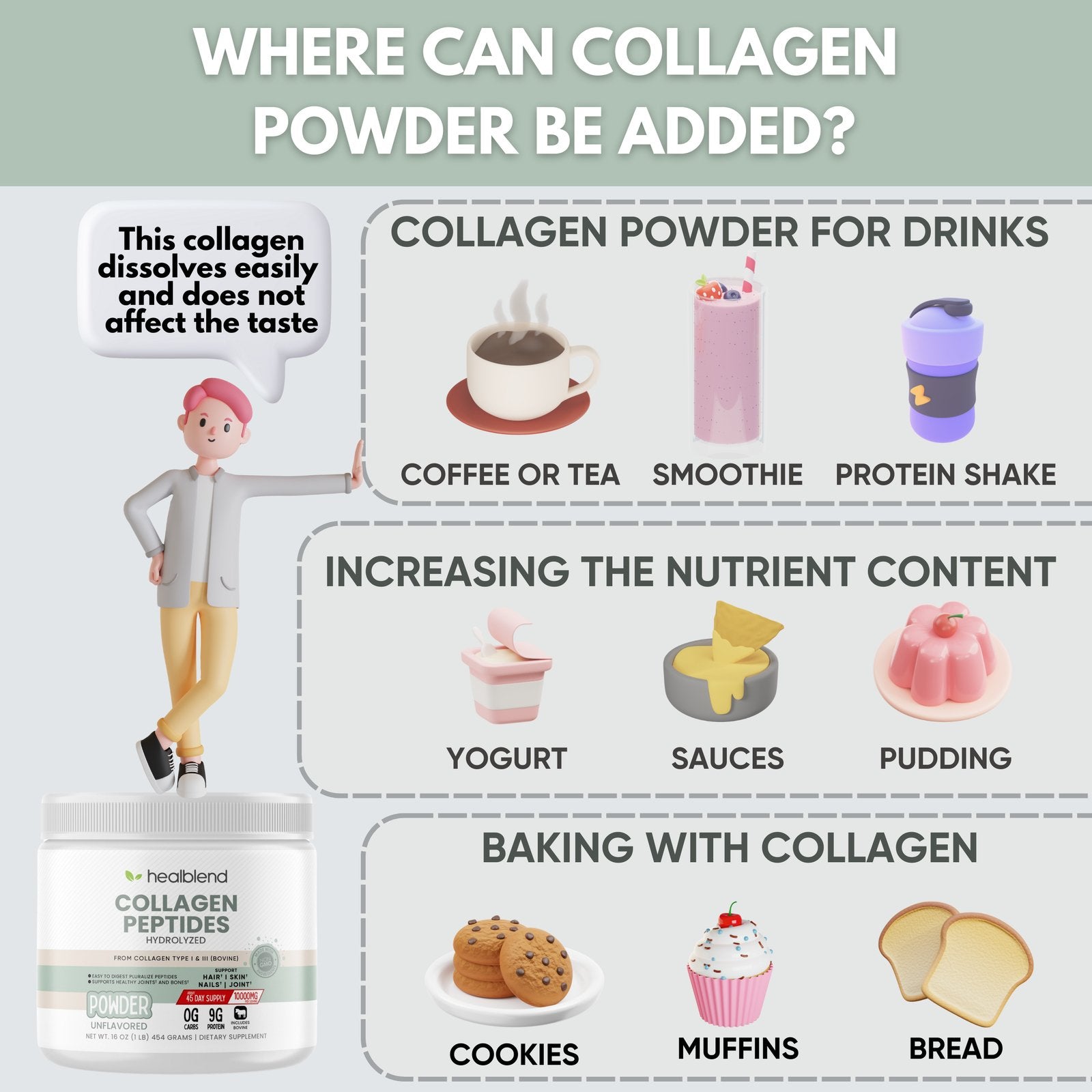 Collagen Keto Peptide Powder - Healblend