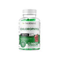 Chlorophyll Gummies 100mg - Body Detox & Skin Health - Natural Apple Flavor - Energy & Immune Support Supplement - 60 Gummies