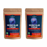 Neuro Plus Focus & Memory Herbal Tea - Natural Brain Support with Ginkgo, Peppermint & Turmeric - Caffeine-Free Loose-Leaf Blend - 4oz