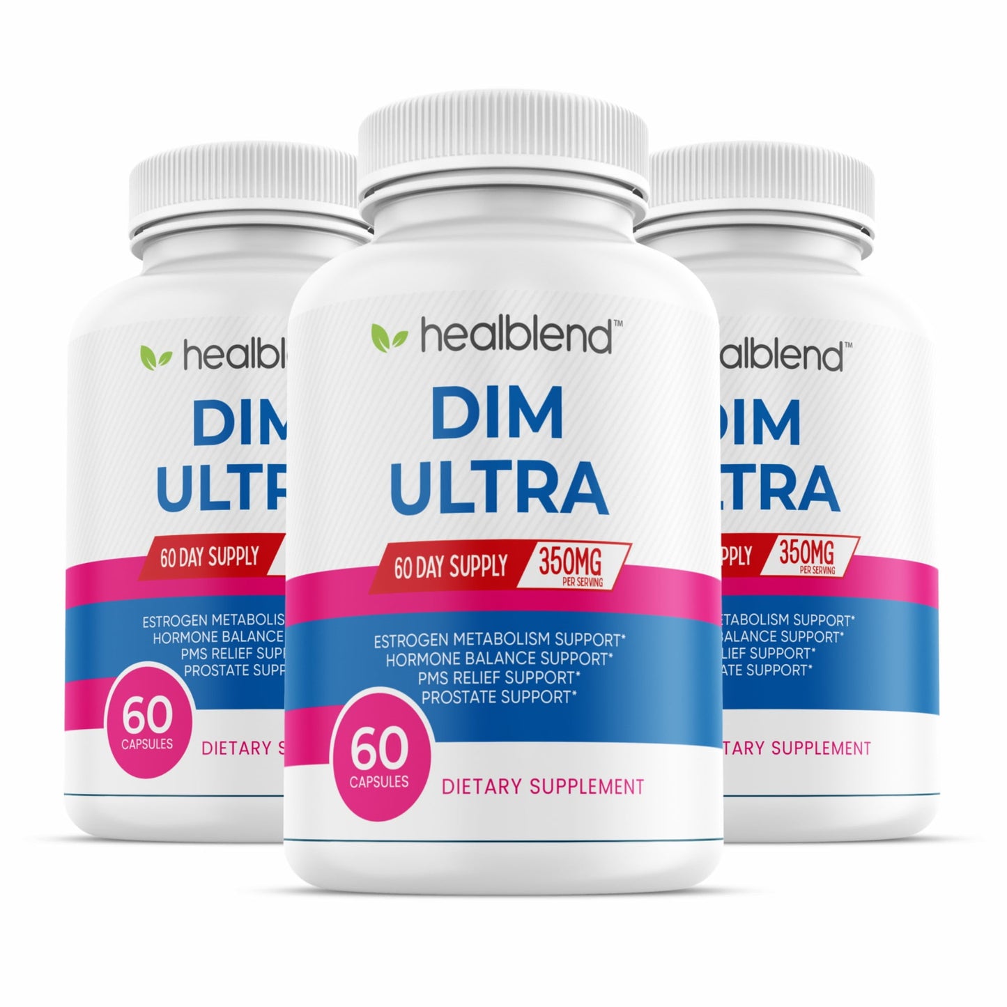 Ultra DIM Supplement 350mg - Supports Estrogen Blocker, Hormone Balance & Menopause for Women with Broccoli Extract, Bioperine - 60 Capsules
