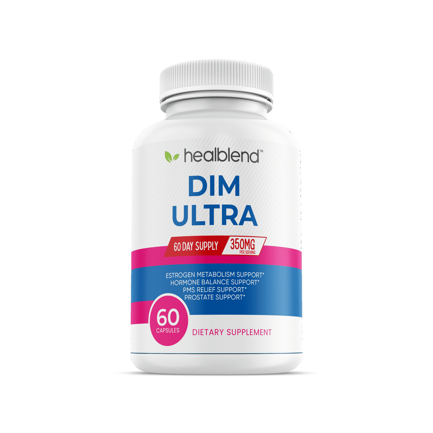 Ultra DIM Supplement 350mg - Supports Estrogen Blocker, Hormone Balance & Menopause for Women with Broccoli Extract, Bioperine - 60 Capsules