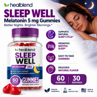 Sleep Well Melatonin 5 mg Gummies – Nighttime Sleep Support | 60 Gummies