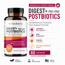 Diges + Prebiotic + Probiotic Supplement - Multi Digestive Enzymes Support Gut Health & Bloating Relief for Women & Men - 60 Capsules