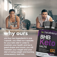 Keto BHB Salts Supplement 800 mg - Healblend