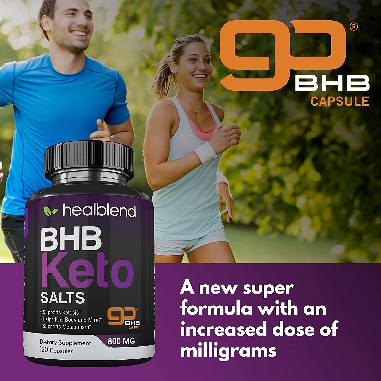 Keto BHB Salts Supplement 800 mg - Healblend