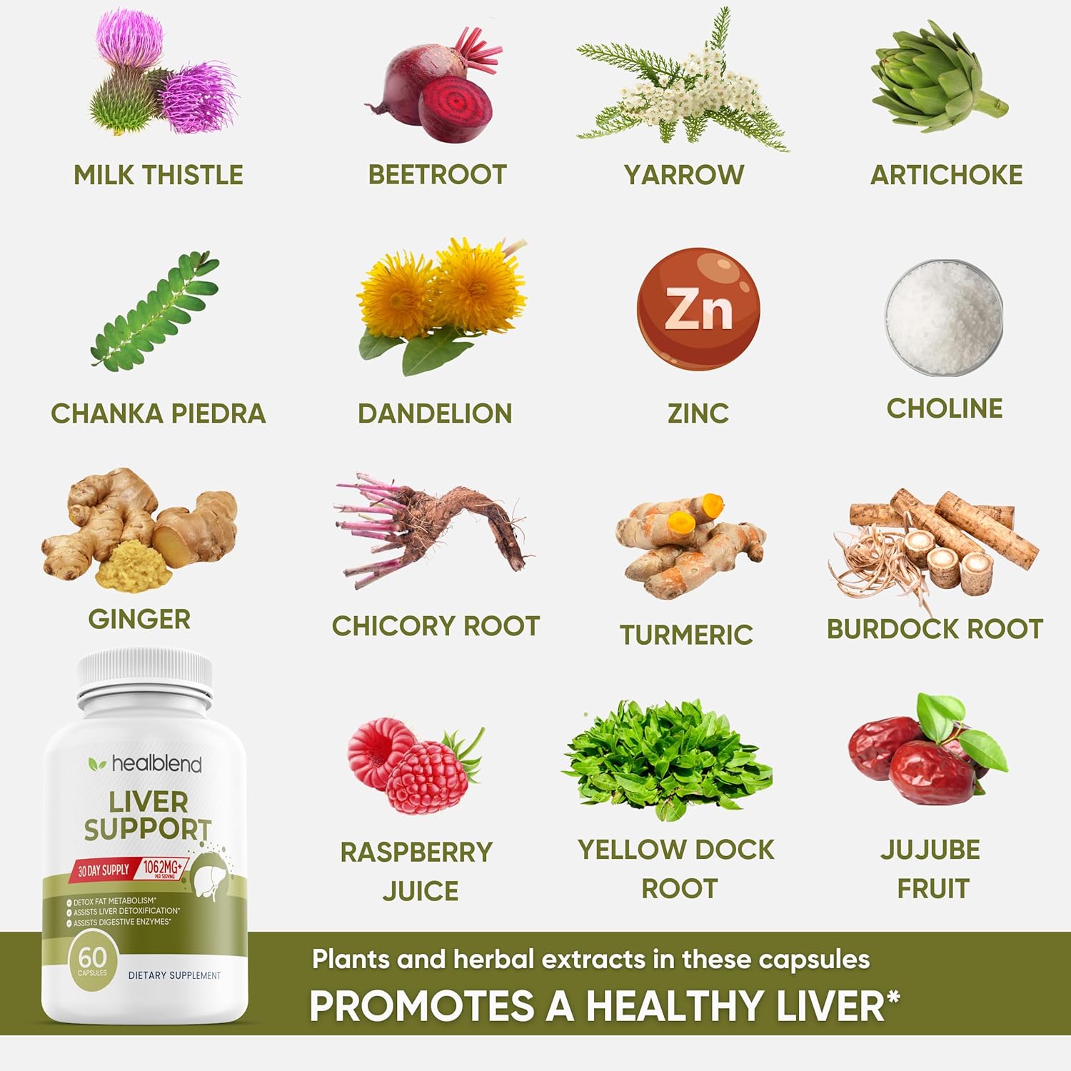 Liver Support with Milk Thistle Extract - Healblend - #tag4#