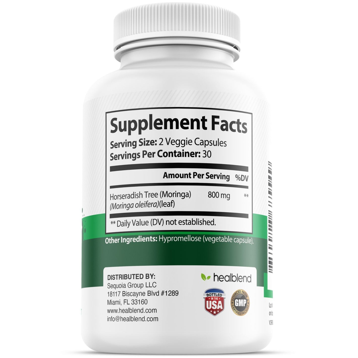 Moringa Oleifera Leaf Powder Capsules - Healblend