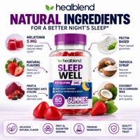 Sleep Well Melatonin 5 mg Gummies – Nighttime Sleep Support | 60 Gummies