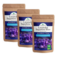 Organic Lavender Sapphire Blue Herbal Tea - Natural Rich Source of Antioxidants, Wellness Boost, Freshly Picked from France, Caffeine Free - 4 Oz